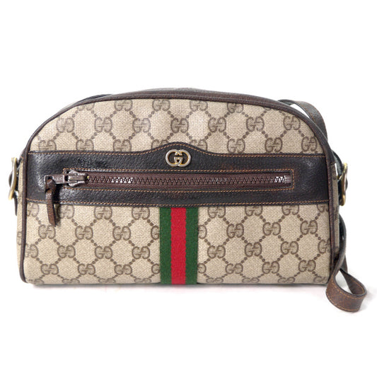 OLD Gucci　カマボコ型シェリー2WAYバッグ（茶）