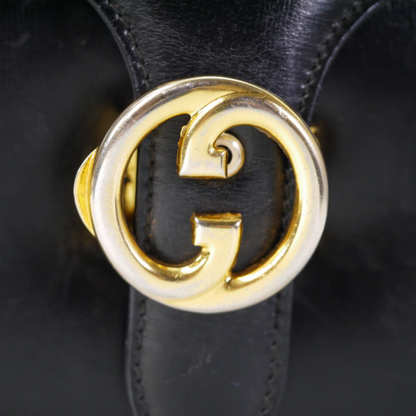 OLD Gucci 総革GGマーク2WAYショルダーバッグ（黒）