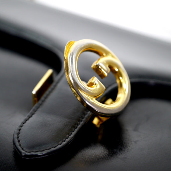 OLD Gucci 総革GGマーク2WAYショルダーバッグ（黒）