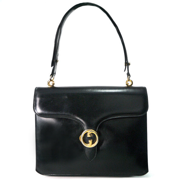OLD Gucci 総革GGマーク2WAYショルダーバッグ（黒）