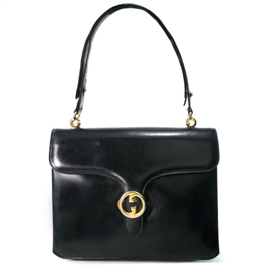 OLD Gucci 総革GGマーク2WAYショルダーバッグ（黒）