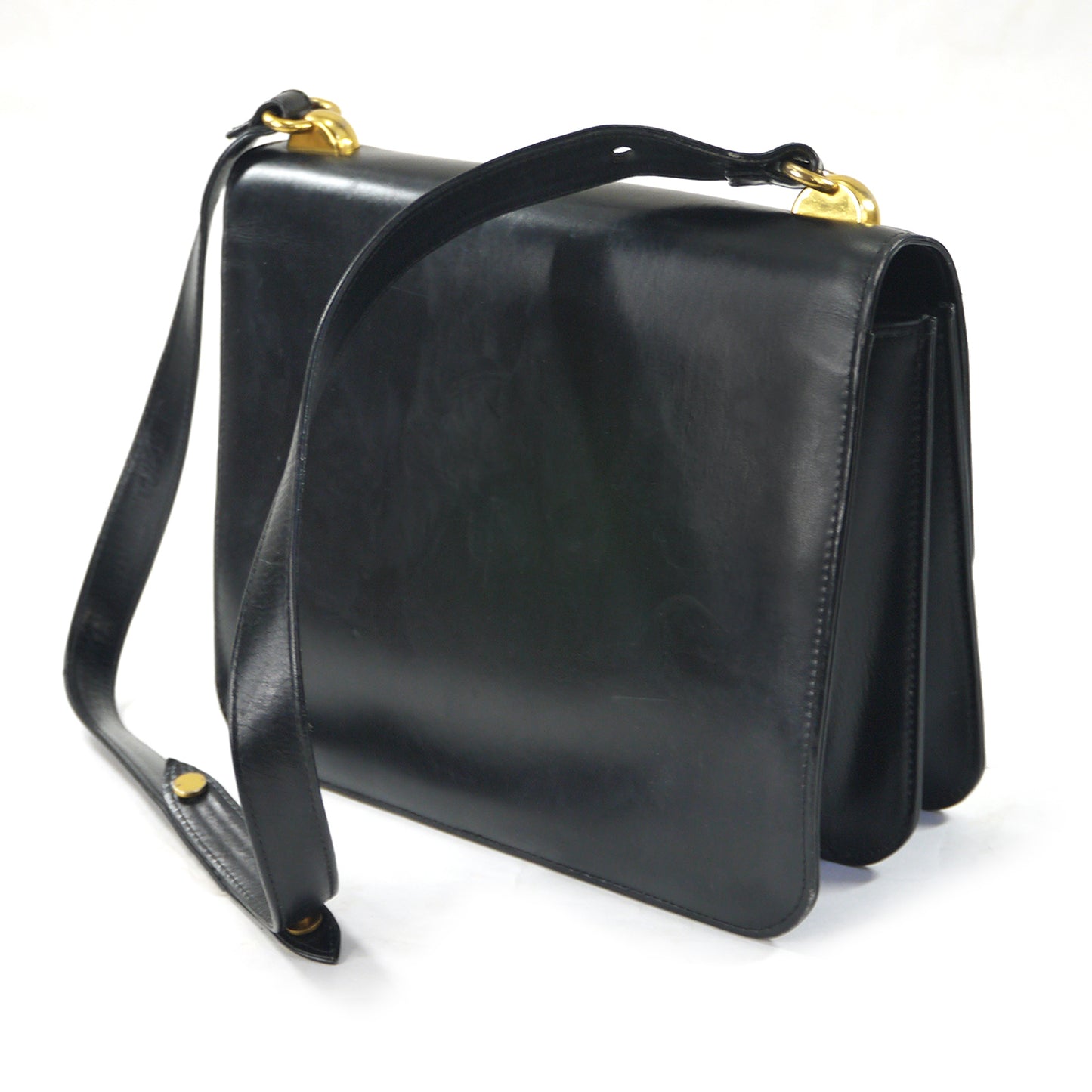 OLD Gucci 総革GGマーク2WAYショルダーバッグ（黒）