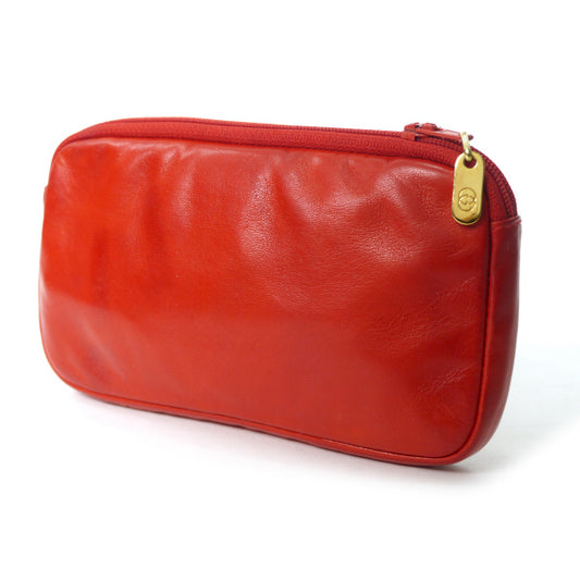 OLD Gucci ラムレザーGGマークポーチ（赤）