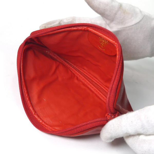OLD Gucci ラムレザーGGマークポーチ（赤）