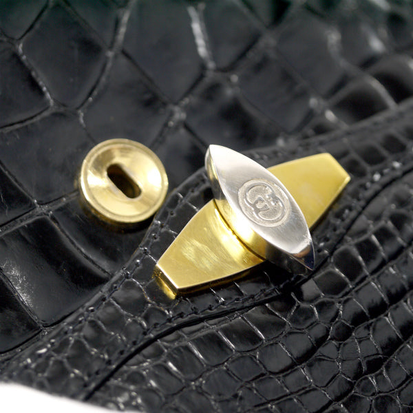 OLD Gucci　最高級クロコダイル 2WAYショルダー（黒）