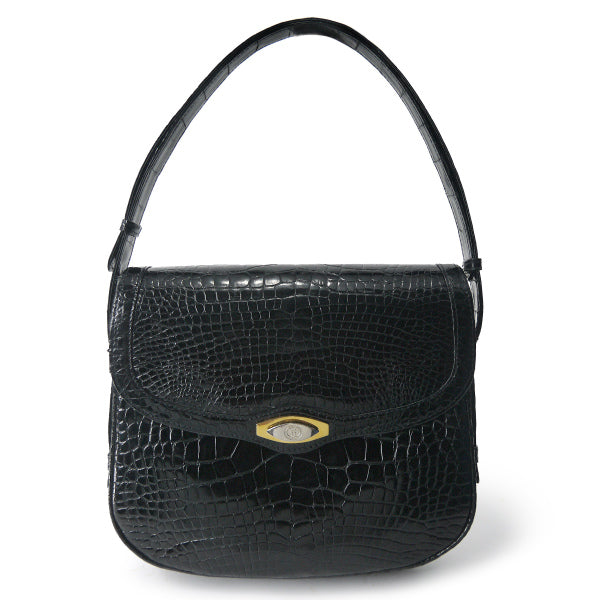 OLD Gucci　最高級クロコダイル 2WAYショルダー（黒）