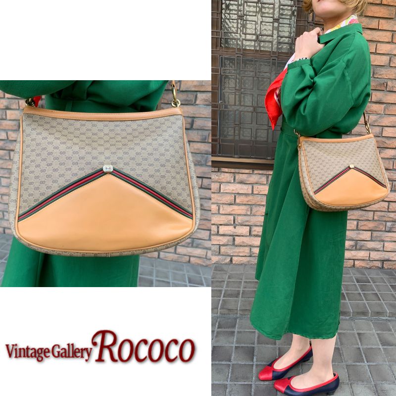 OLD Gucci 80s! マイクロGGショルダー（キャメル）