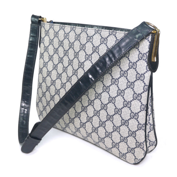 OLD Gucci　GG柄2WAYG金具ショルダーバッグ（青）