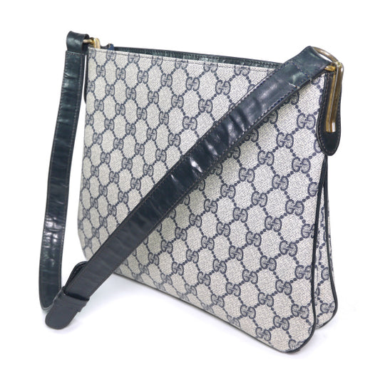 OLD Gucci　GG柄2WAYG金具ショルダーバッグ（青）