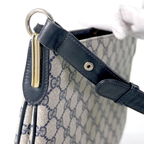 OLD Gucci　GG柄2WAYG金具ショルダーバッグ（青）