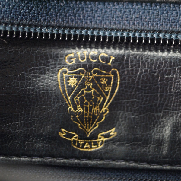 OLD Gucci　GG柄2WAYG金具ショルダーバッグ（青）