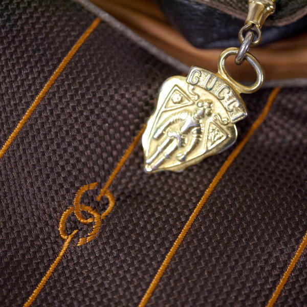 OLD Gucci 2パターン 流れ星柄ショルダー（茶）