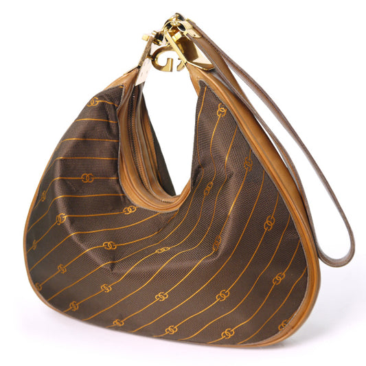 OLD Gucci 2パターン 流れ星柄ショルダー（茶）