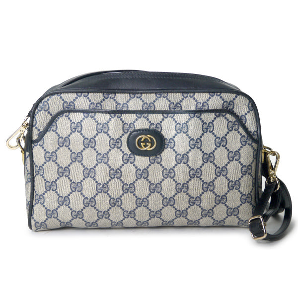 OLD Gucci サイドシェリーGG柄ショルダー（青）