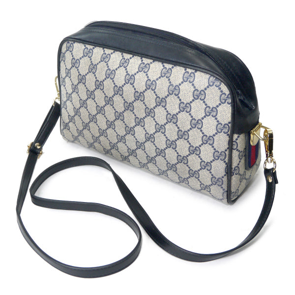 OLD Gucci サイドシェリーGG柄ショルダー（青）