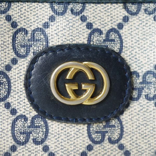 OLD Gucci サイドシェリーGG柄ショルダー（青）