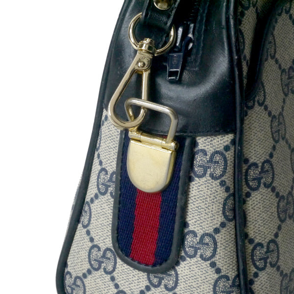 OLD Gucci サイドシェリーGG柄ショルダー（青）