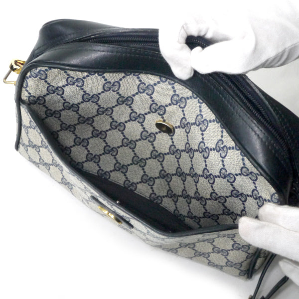 OLD Gucci サイドシェリーGG柄ショルダー（青）