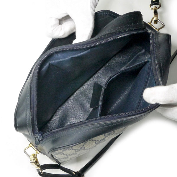 OLD Gucci サイドシェリーGG柄ショルダー（青）