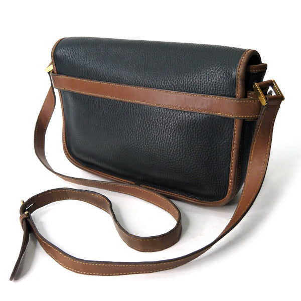 OLD Gucci  型押しコンビカラーショルダー（黒）