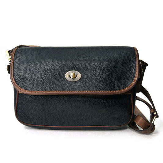 OLD Gucci  型押しコンビカラーショルダー（黒）