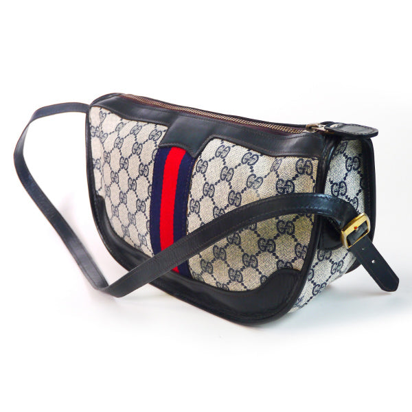 OLD Gucci 半円ワンショルダー(青）