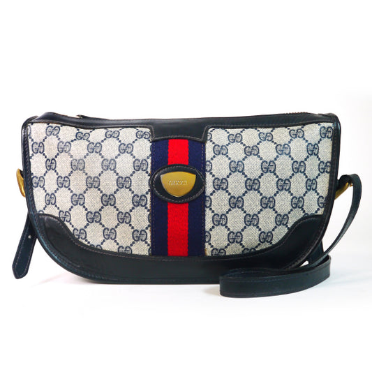 OLD Gucci 半円ワンショルダー(青）