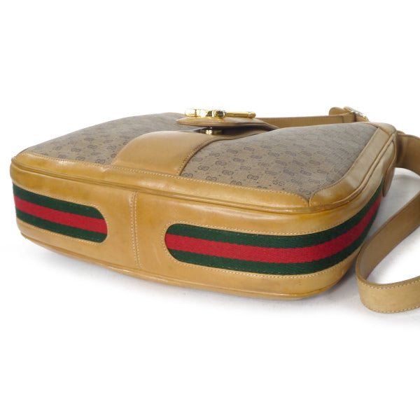 OLD Gucci 80sブーツマーク金具マイクロGGショルダー（キャメル）