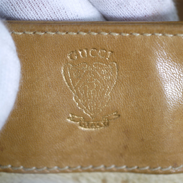 OLD Gucci 80sブーツマーク金具マイクロGGショルダー（キャメル）