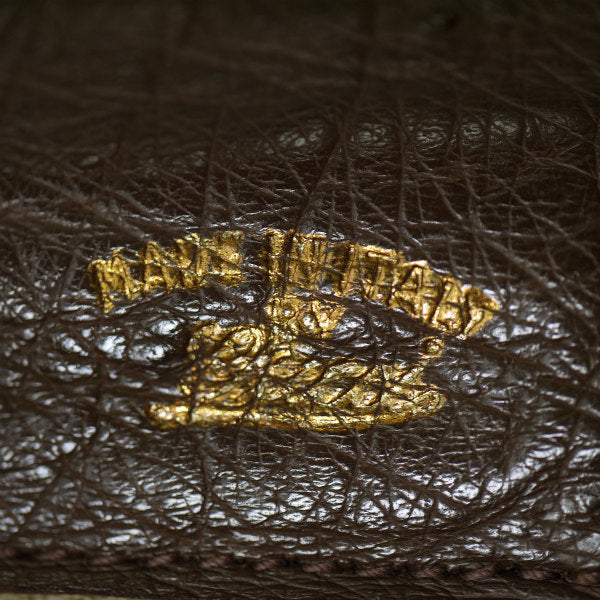 OLD Gucci 60s!オーストリッチ ミニハンドバッグ（茶）