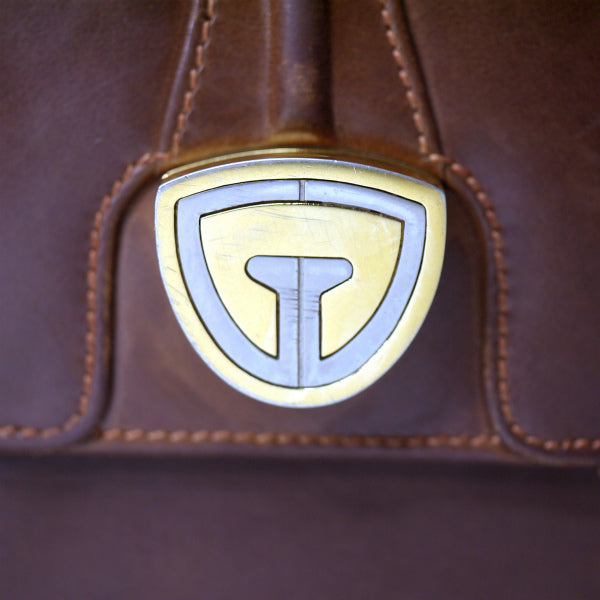 OLD Gucci　トライアングル総革2WAYショルダー