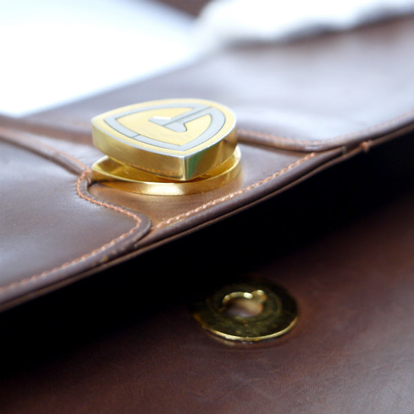 OLD Gucci　トライアングル総革2WAYショルダー