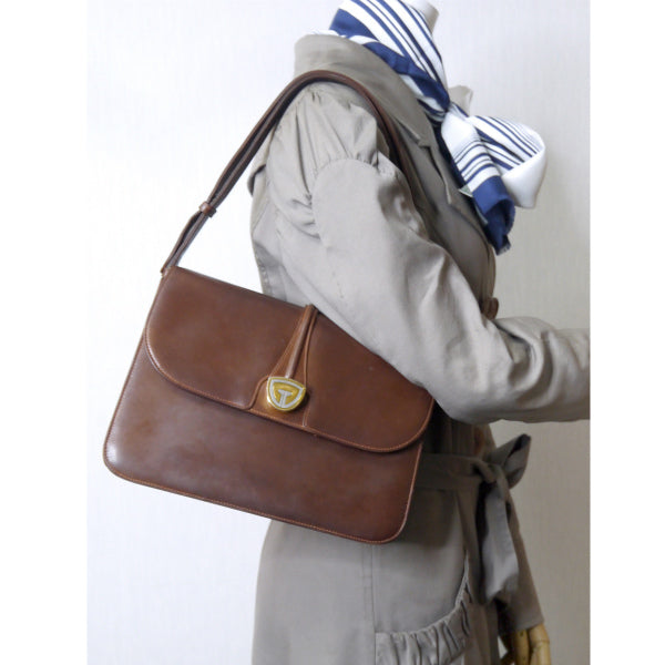 OLD Gucci　トライアングル総革2WAYショルダー