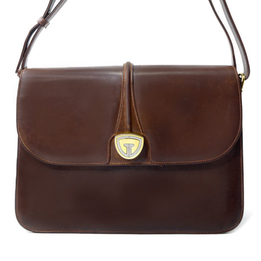 OLD Gucci　トライアングル総革2WAYショルダー