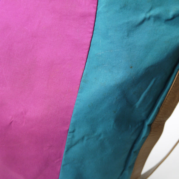 OLD Gucci トリコロールカラー大型ショルダー（緑/ピンク/紫）