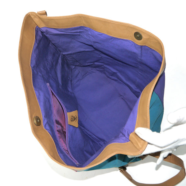 OLD Gucci トリコロールカラー大型ショルダー（緑/ピンク/紫）