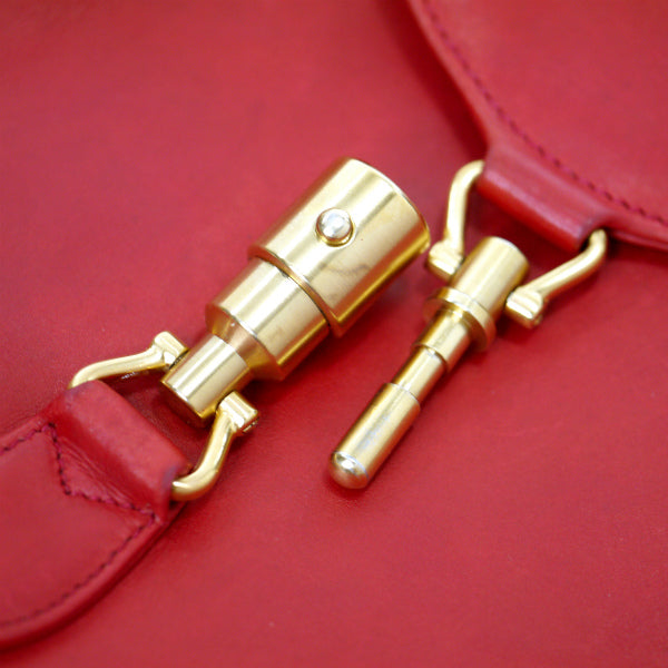 OLD Gucci ジャッキーハンドバッグ（赤/総革）