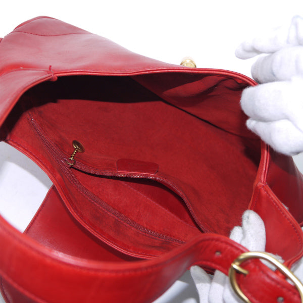 OLD Gucci ジャッキーハンドバッグ（赤/総革）