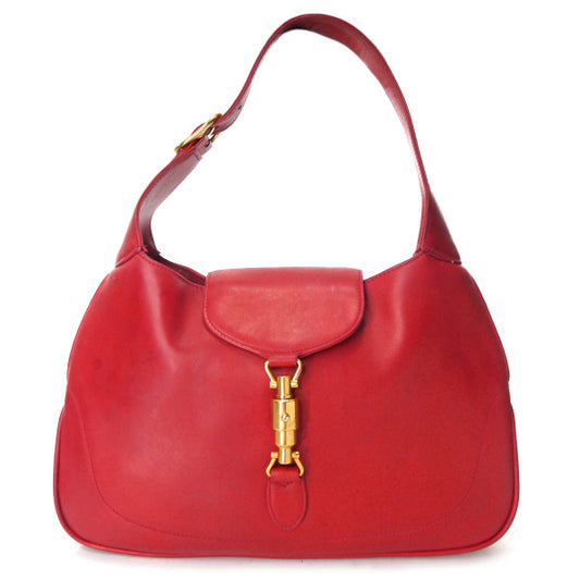 OLD Gucci ジャッキーハンドバッグ（赤/総革）