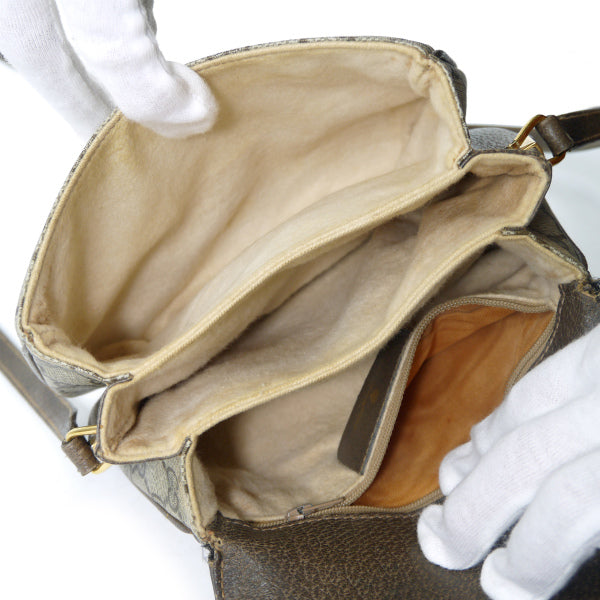 OLD Gucci　GG柄3層ポシェット（茶）