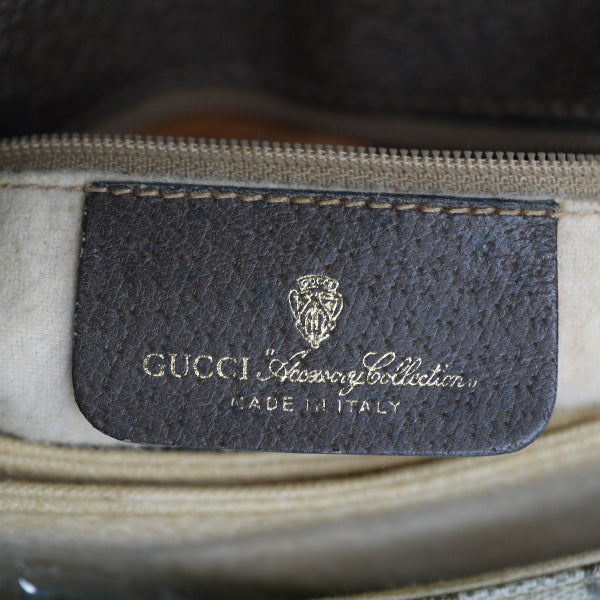 OLD Gucci　GG柄3層ポシェット（茶）