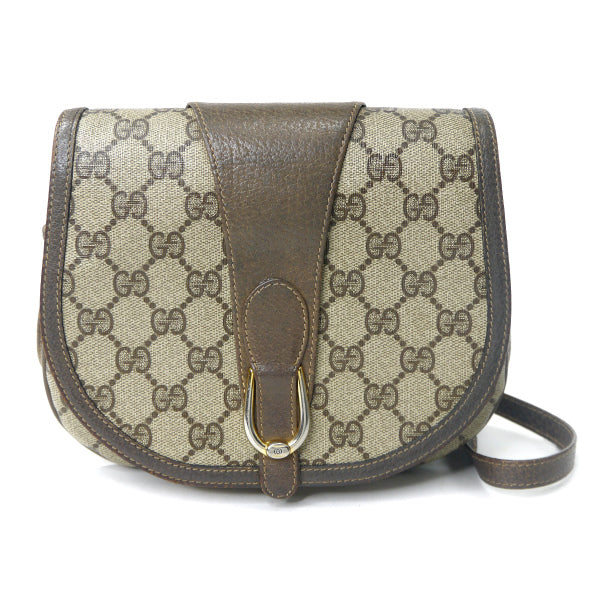 OLD Gucci　GG柄3層ポシェット（茶）