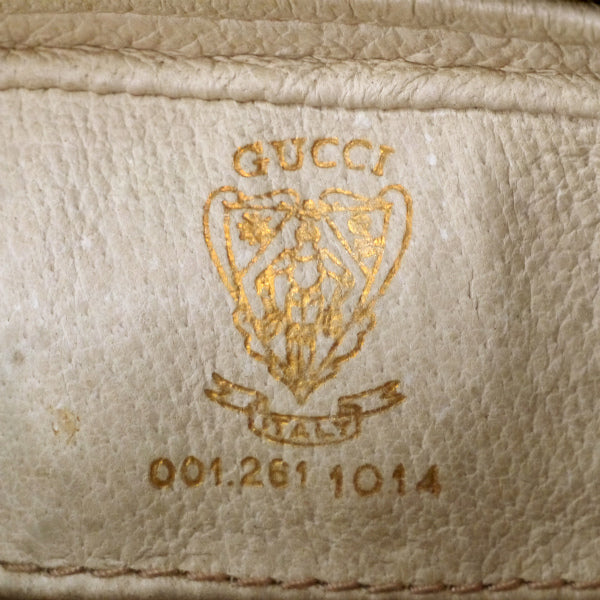 OLD Gucci 総革GG金具 横長ショルダー（ボルドー）