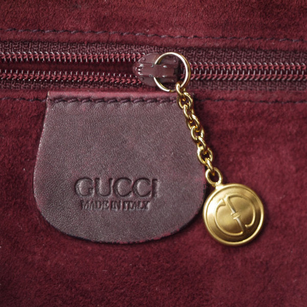 OLD Gucci 総革2WAY横長ショルダー（ボルドー）