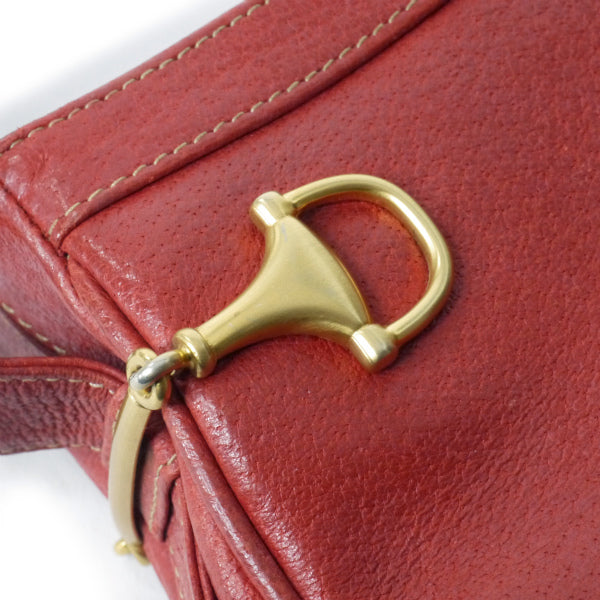 OLD Gucci ピグスキン ビット金具半円ショルダー（赤）