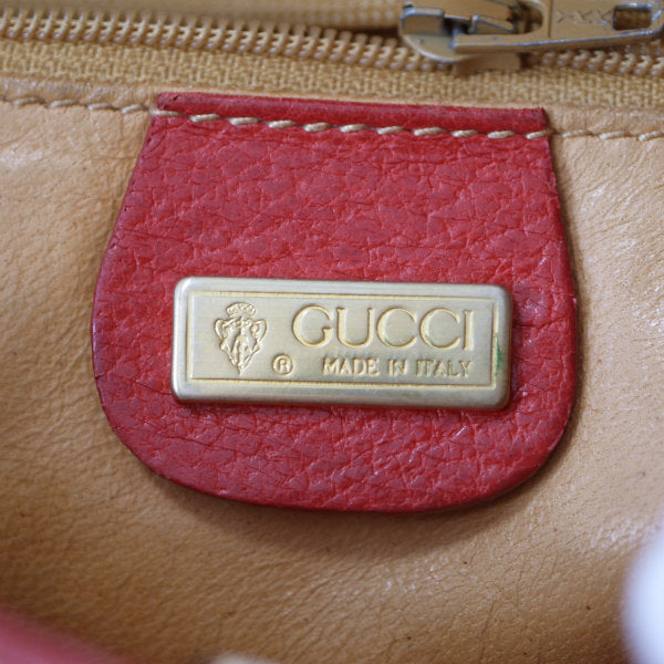 OLD Gucci ピグスキン ビット金具半円ショルダー（赤）
