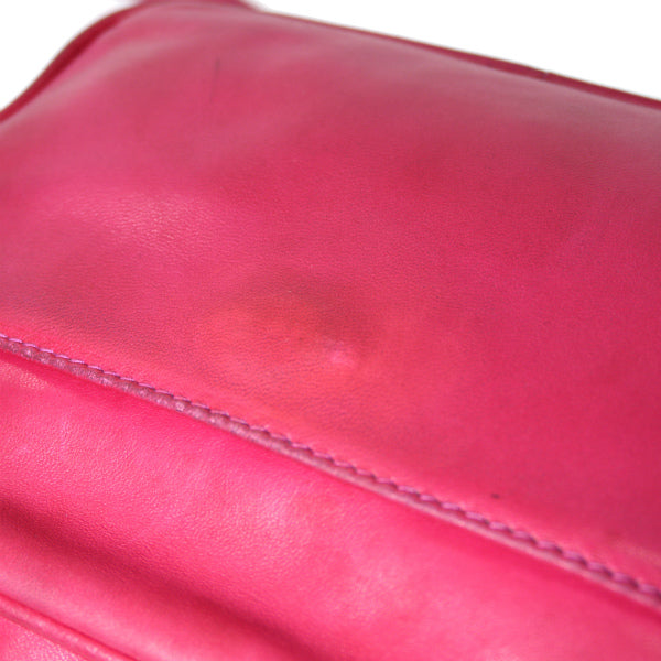 OLD Gucci　レア!ビットステッチ総革ポシェット（ピンク）