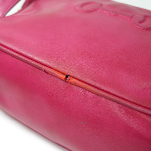 OLD Gucci　レア!ビットステッチ総革ポシェット（ピンク）