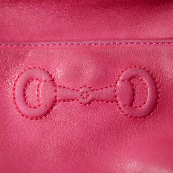 OLD Gucci　レア!ビットステッチ総革ポシェット（ピンク）