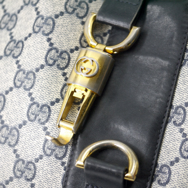 OLD Gucci サイドシェリーフック金具ショルダー（青）